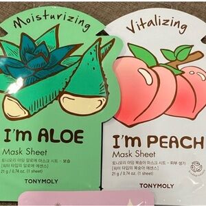 Lot of 2 Tonymoly Face Masks - NEW!!   beauty skincare tony moly